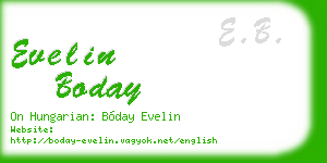 evelin boday business card